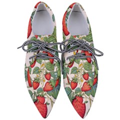 Strawberry Fruit Pointed Oxford Shoes by Amaryn4rt