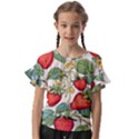 Strawberry Fruit Kids  Cut Out Flutter Sleeves View1