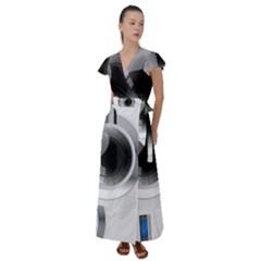 Washing Machines Home Electronic Flutter Sleeve Maxi Dress by pakminggu