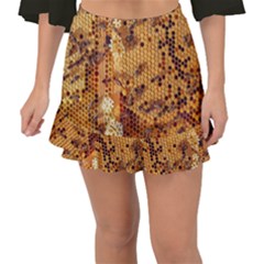 Bees Nature Animals Honeycomb Fishtail Mini Chiffon Skirt by pakminggu