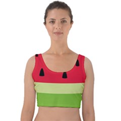 Watermelon Fruit Food Healthy Vitamins Nutrition Velvet Crop Top by pakminggu