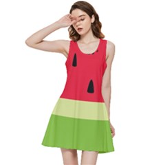 Watermelon Fruit Food Healthy Vitamins Nutrition Inside Out Racerback Dress by pakminggu