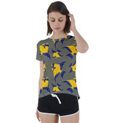 Background Pattern Texture Design Wallpaper Short Sleeve Open Back Tee by pakminggu