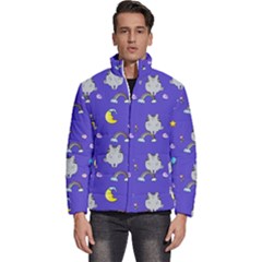 Texture Pattern Seamless Rainbow Background Dream Men s Puffer Bubble Jacket Coat by pakminggu