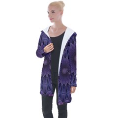 Shape Geometric Symmetrical Symmetry Wallpaper Longline Hooded Cardigan by Bangk1t