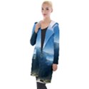 Futuristic City Fantasy Scifi Hooded Pocket Cardigan View1