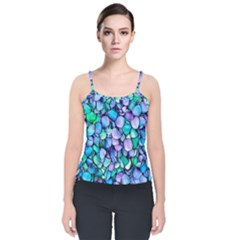 Pastel Velvet Spaghetti Strap Top by zappwaits
