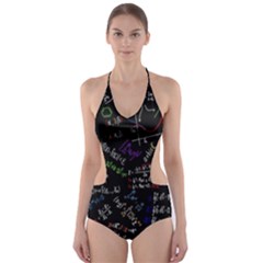 Mathematics  Physics Maths Math Pattern Cut-out One Piece Swimsuit by Grandong