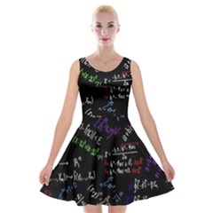 Mathematics  Physics Maths Math Pattern Velvet Skater Dress by Grandong