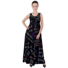 Mathematics  Physics Maths Math Pattern Empire Waist Velour Maxi Dress by Grandong