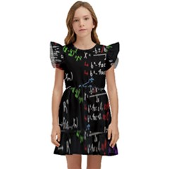 Mathematics  Physics Maths Math Pattern Kids  Winged Sleeve Dress by Grandong