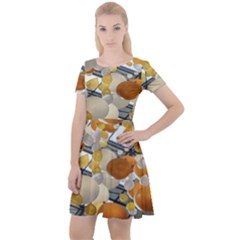 Wallpapper Cap Sleeve Velour Dress  by artworkshop