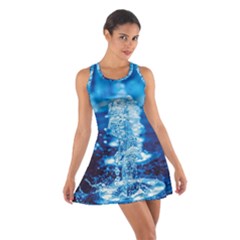 Water Blue Wallpaper Cotton Racerback Dress by artworkshop