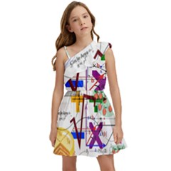 Mathematics Formula Physics School Kids  One Shoulder Party Dress by Grandong