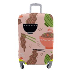 Japanese Street Food Soba Noodle In Bowl Pattern Luggage Cover (small) by Grandong