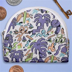 Purple Orange Green Blue Cartoon Horseshoe Style Canvas Pouch by Grandong