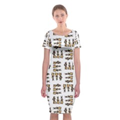 Sketchy Bear Kiddos Classic Short Sleeve Midi Dress by dflcprintsclothing