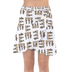 Sketchy Bear Kiddos Wrap Front Skirt by dflcprintsclothing