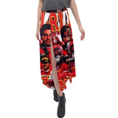 Carlos Sainz Velour Split Maxi Skirt by Boster123