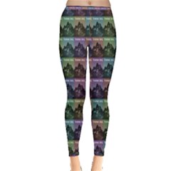 Inspirational Think Big Concept Pattern Inside Out Leggings by dflcprintsclothing