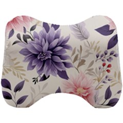 Flowers Pattern Floral Head Support Cushion by Grandong