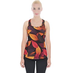 Leaves Autumn Piece Up Tank Top by Grandong