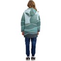 Mountains Wall Print Boho Art Kids  Hooded Longline Puffer Jacket View4