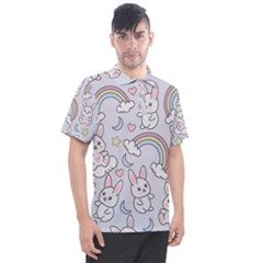 Seamless-pattern-with-cute-rabbit-character Men s Polo Tee by pakminggu