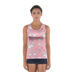 Cute-unicorn-seamless-pattern Sport Tank Top  by pakminggu