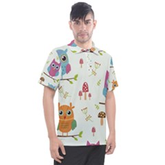 Forest-seamless-pattern-with-cute-owls Men s Polo Tee by pakminggu