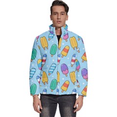 Cute-kawaii-ice-cream-seamless-pattern Men s Puffer Bubble Jacket Coat by pakminggu