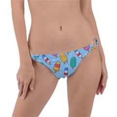 Cute-kawaii-ice-cream-seamless-pattern Ring Detail Bikini Bottoms by pakminggu