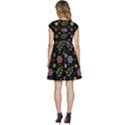 Embroidery-seamless-pattern-with-flowers Cap Sleeve High Waist Dress View4