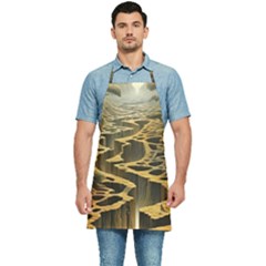 Landscape Mountains Forest Trees Nature Kitchen Apron by Ravend