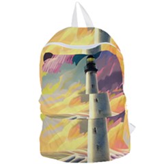 Lighthouse Colorful Abstract Art Foldable Lightweight Backpack by uniart180623