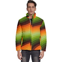 Swirl Abstract Twirl Wavy Wave Pattern Men s Puffer Bubble Jacket Coat by pakminggu