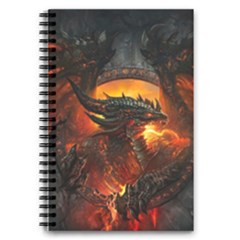 Dragon Art Fire Digital Fantasy 5 5  X 8 5  Notebook by Bedest