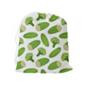 Vegetable Pattern With Composition Broccoli Drawstring Pouch (XL) View2