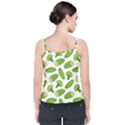 Vegetable Pattern With Composition Broccoli Velvet Spaghetti Strap Top View2