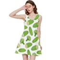 Vegetable Pattern With Composition Broccoli Inside Out Racerback Dress View3