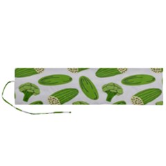 Vegetable Pattern With Composition Broccoli Roll Up Canvas Pencil Holder (l) by pakminggu