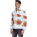 Seamless Background Pattern with Watermelon Slices Men s Puffer Bubble Jacket Coat View2