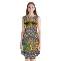 Dead Dancing Bears Grateful Dead Pattern Sleeveless Chiffon Dress   by Grandong