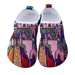 Beauty Stained Glass Castle Building Women s Sock-style Water Shoes