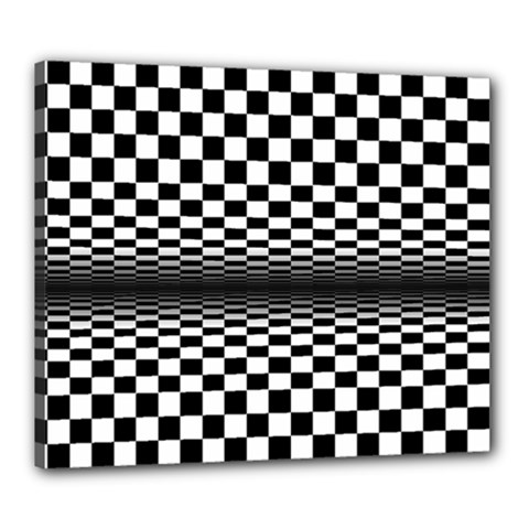 Art-optical-black-white-contrast Canvas 24  X 20  (stretched) by Bedest