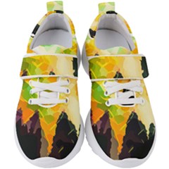 Forest-trees-nature-wood-green Kids  Velcro Strap Shoes by Bedest