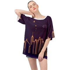 Skyscraper Town Urban Towers Oversized Chiffon Top by pakminggu