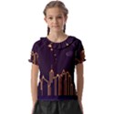 Skyscraper Town Urban Towers Kids  Frill Chiffon Blouse View1