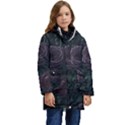 Rose Flower Plant Kids  Hooded Longline Puffer Jacket View1