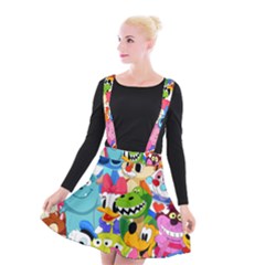 Illustration Cartoon Character Animal Cute Suspender Skater Skirt by Cowasu